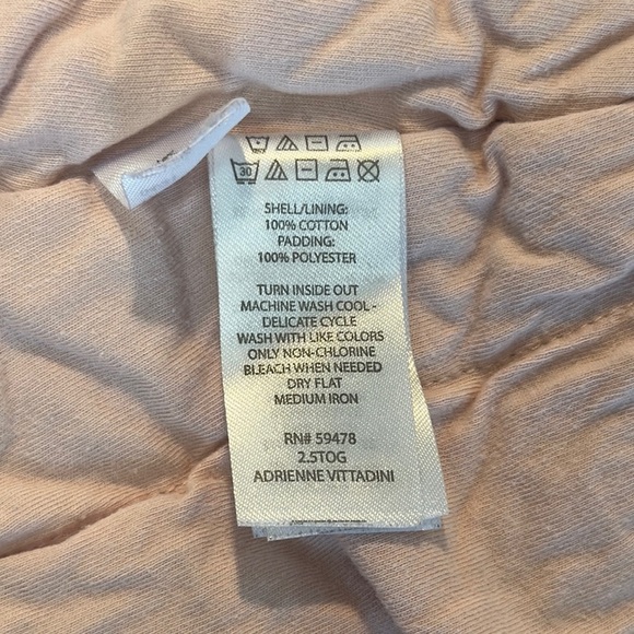 Adrienne Vittadini Pink Organic Cotton Baby 2.5 TOG Sleep Sack/wearable blanket - Picture 3 of 4